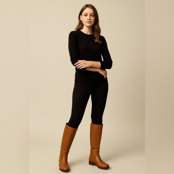 1277- Sam Edelman Prina2 Whiskey Lea Leather Boots Size 6 Wide Calf NWT - Picture 1 of 14